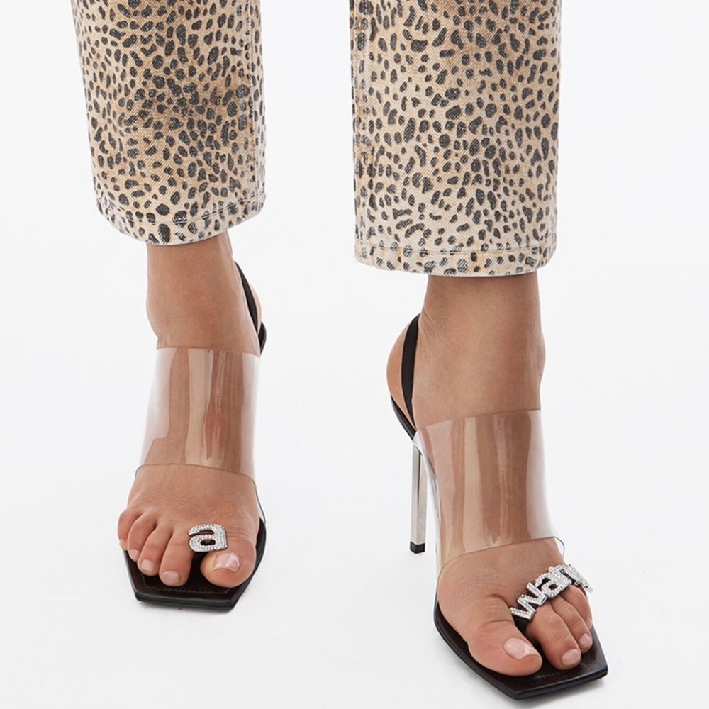 Alexander Wang Kaia Crystal Slingback Heels